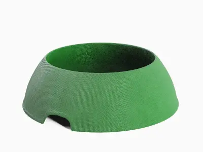 Plastic Dog Bowl A 02 Low-poly 3D model