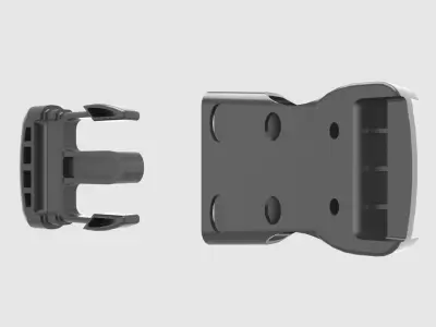 Buckles two plastic brackets 3D model