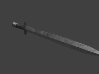 Xiphos Short One-Handed Sword Low-poly 3D model