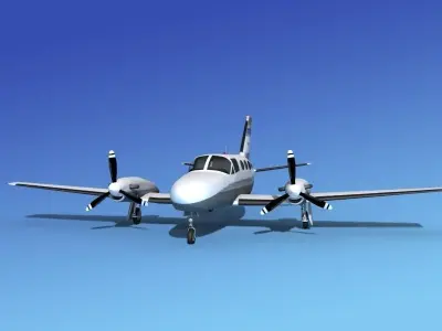 Cessna 425 Conquest I V10 3D model