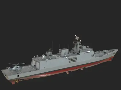 INS Shivalik-class Frigate Type P17 Project 17 Frigate Low-poly 3D model