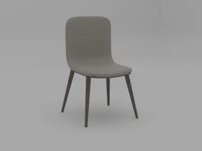 Grey checkered modern chair Free 3D model