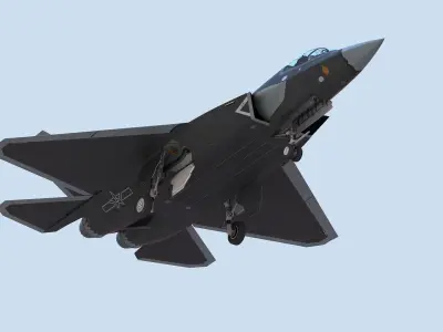 Chinese J35 Stealth Jet Fighter 3D model