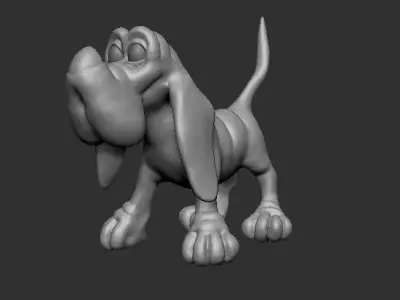 dog hig-poly 3D model