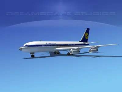 Boeing 707 Lufthansa 3D model