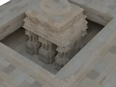 Ancient-Temple created using blender  3D model