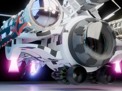 sci fi vehicle 3D model