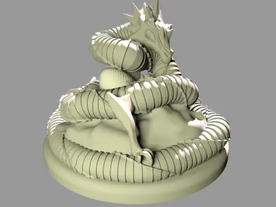 Dragon statue 3D print model