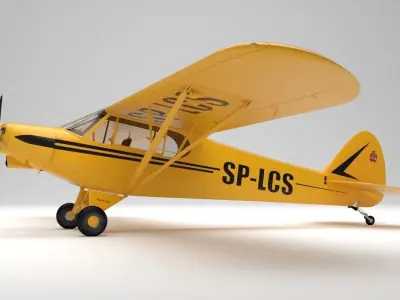 Piper PA-18 Supercub Free 3D model