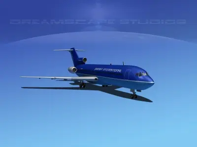 Boeing 727-200 Braniff Intl 1 3D model
