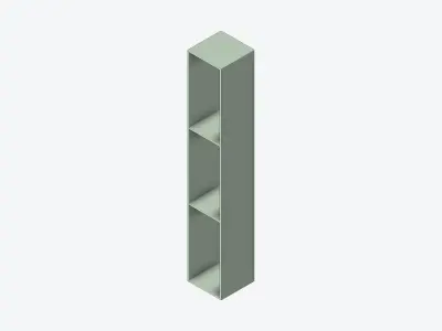 Kinda Locker - Plastic - Locka - Triple Tier Low-poly 3D model