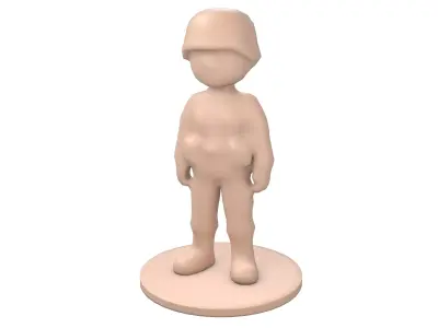 Plastic Soldier Toy v1 002 Low-poly 3D model