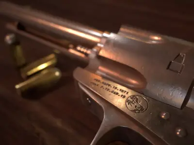Colt Peacemaker Low-poly 3D model get