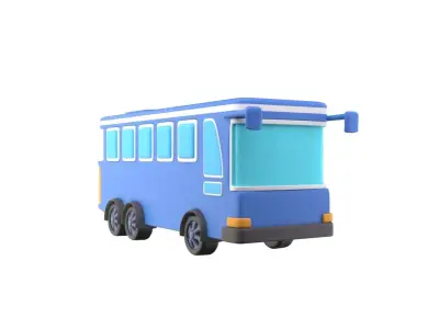 Bus 3d Illustration 3D model