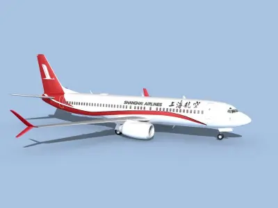 Boeing 737-800 Max Shanghai 3D model