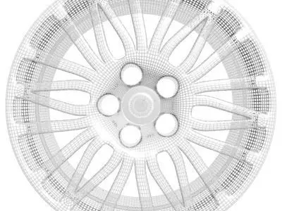 Wheel Rim 3D model 11