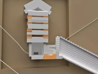 inside the Great Pyramid Of Khufu in Egypt 3D model