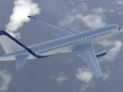 Airbus A220 -300 high detail model 3D model