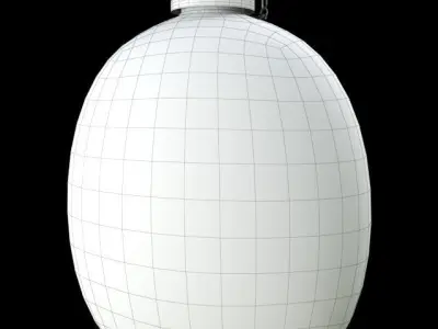 Military water flask Free 3D model
