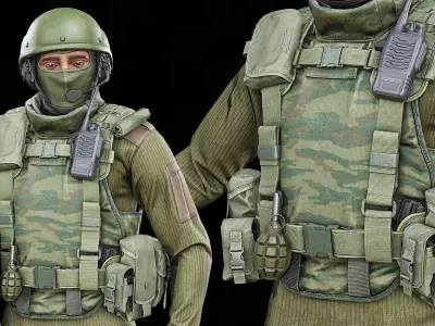 Modular Insurgents Pack V2 Low-poly 3D model