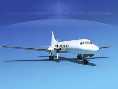 Convair CV-580 Unmarked 1 3D model