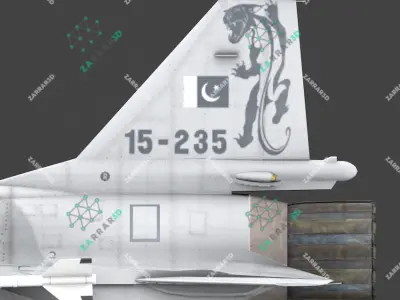 JF-17 Thunder Pakistan 2x Color Schemes Rigged Low-poly 3D model
