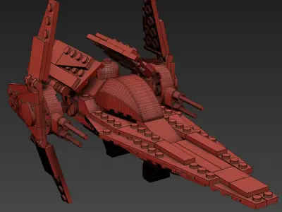 Lego V-wing Fighter 6205  3D model