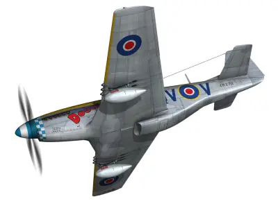 North American P-51K Mustang MK IV - Dooleybird 3D model