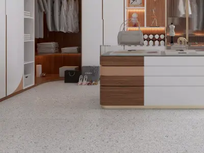 Dressing room Wardrobe closet full Scene 3D model