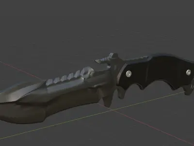 Bestofirknife tactikal knife Free low-poly 3D model