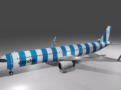 Condor Airlines Airlines airbus a321neo LR 3D Model Low-poly 3D model