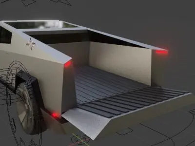 Tesla Cybertruck  Low-poly 3D model