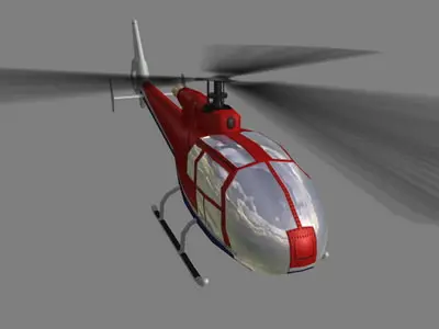 Gazelle V4 Helicopter Low-poly 3D model
