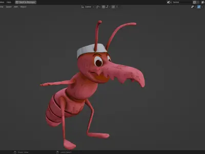 Termite Character from Peter Wheat comic book 3D Model Low-poly 3D model