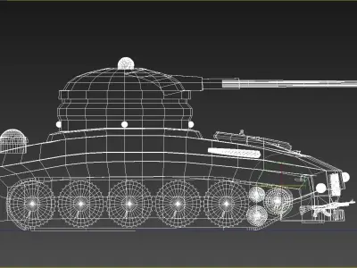 Tank 3D model textured 3D model