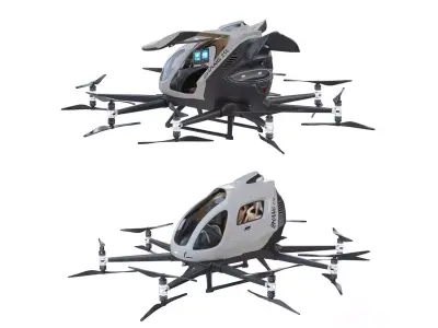 unmanned passenger-carrying aircraft 3D model
