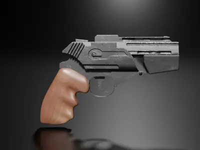 Battlestar Galactica Handgun Low-poly 3D model