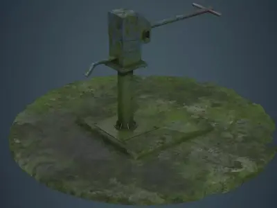 Hand Pump 3B Low-poly 3D model