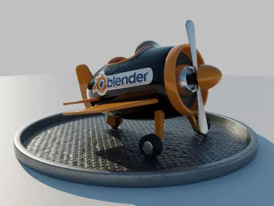 Cartoon Airplane 3D model