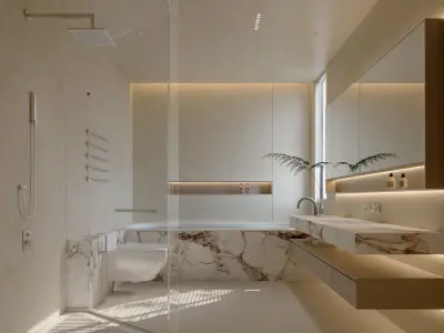 bathroom and reading room sets 3D model