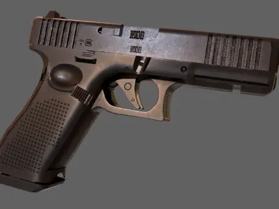 GLock 17 Gen 5 for Games Low-poly 3D model