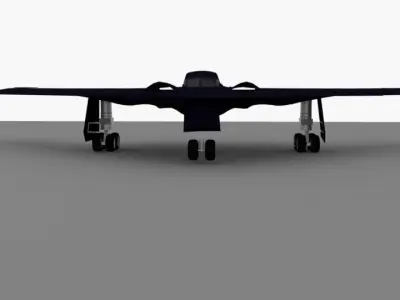 b2 bomber Low-poly 3D model