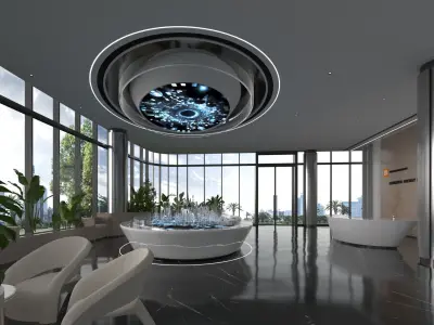 Lobby Hall Foyer Office 3D model