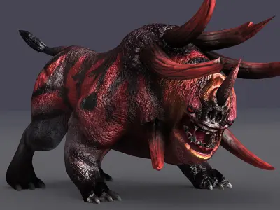 3DRT-bullhouds monsters Low-poly 3D model