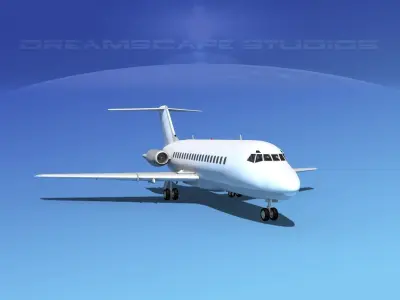 Douglas DC-9-15 Unmarked 1 3D model