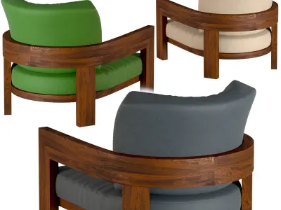 Alison Iroko Outdoor chair 3D model purchase