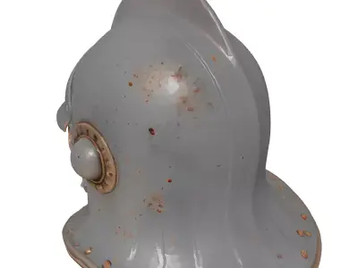 Dented Knight Helmet 3D Model 3D model
