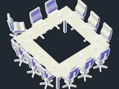 Table of conference 3D model