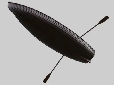 Rowboat 1D Low-poly 3D model