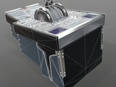 Lower Pedestal compiled Low-poly 3D model